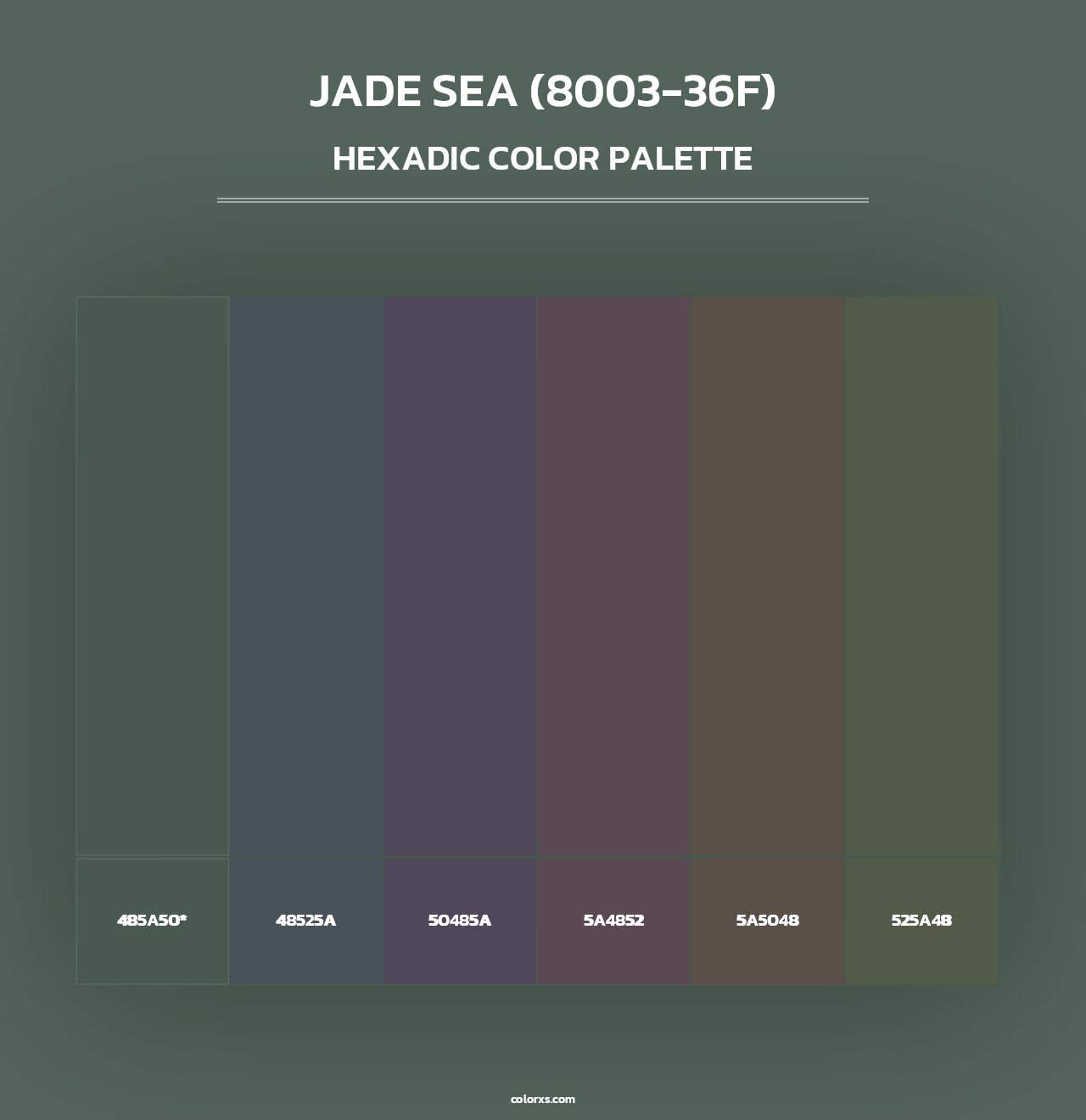 Jade Sea (8003-36F) - Hexadic Color Palette