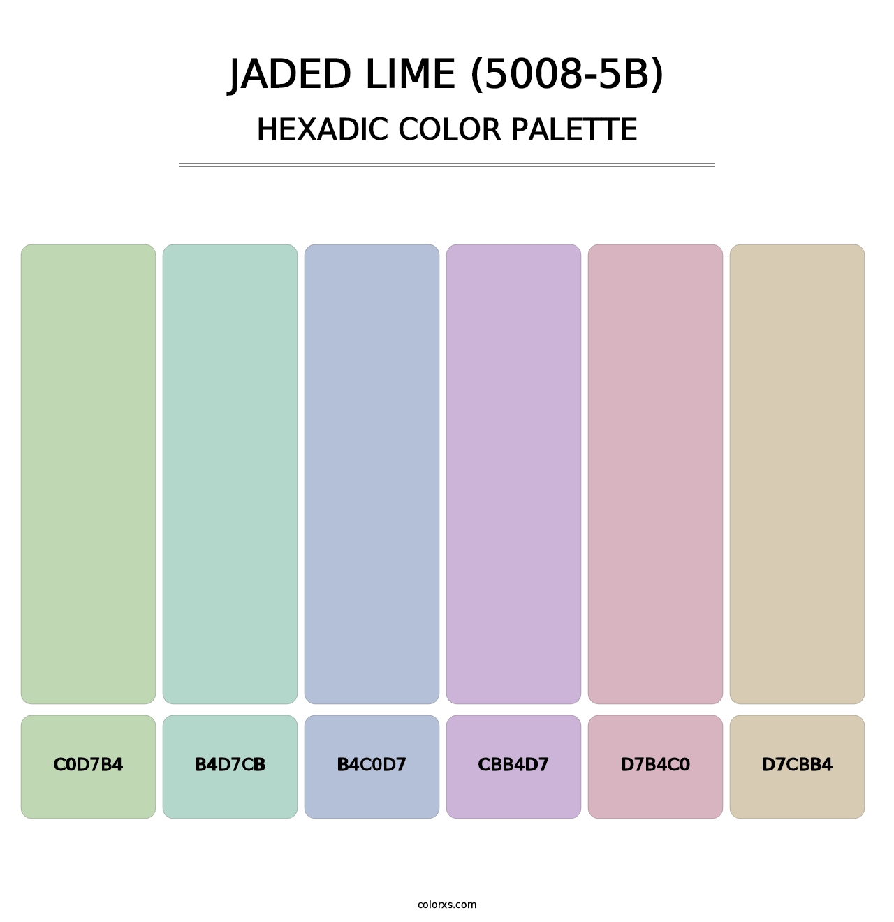 Jaded Lime (5008-5B) - Hexadic Color Palette