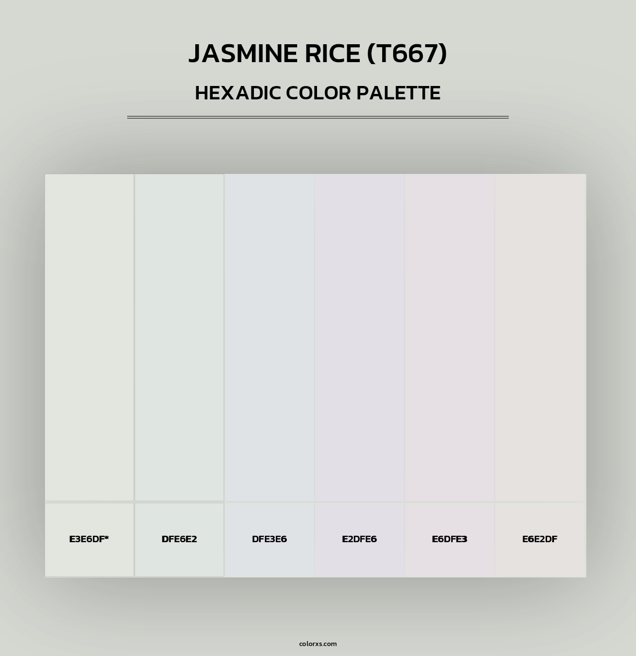 Jasmine Rice (T667) - Hexadic Color Palette