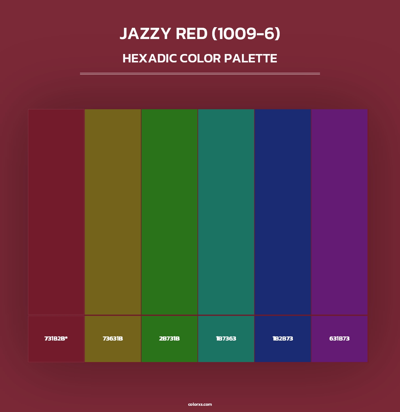 Jazzy Red (1009-6) - Hexadic Color Palette