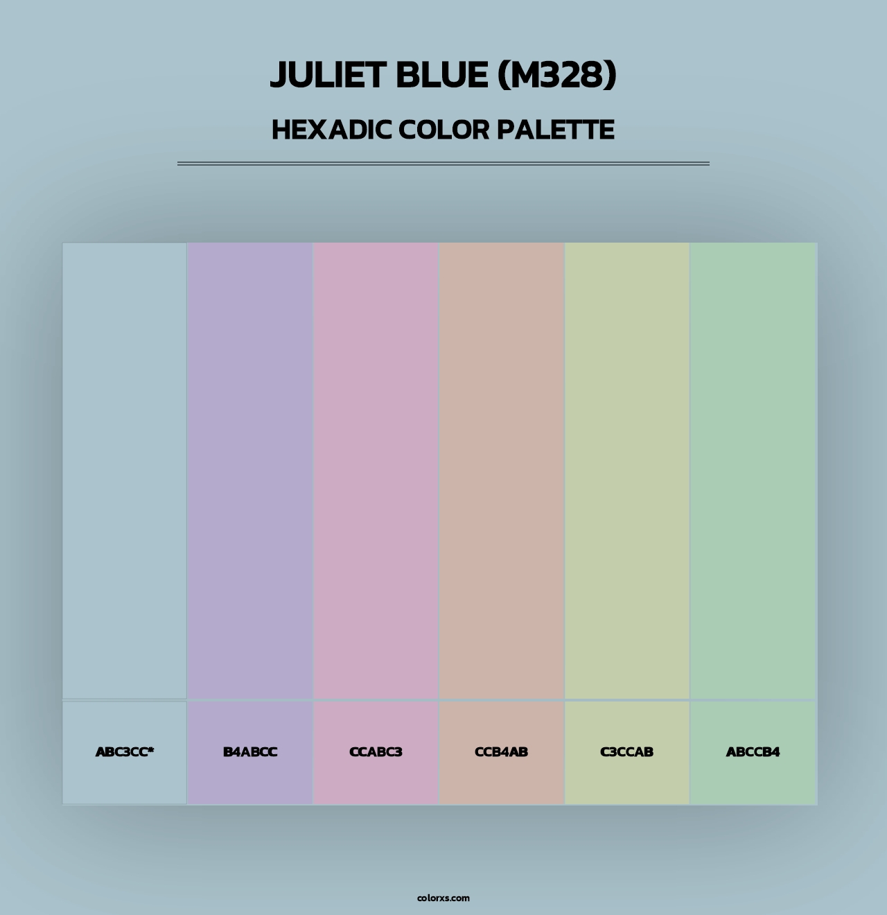 Juliet Blue (M328) - Hexadic Color Palette