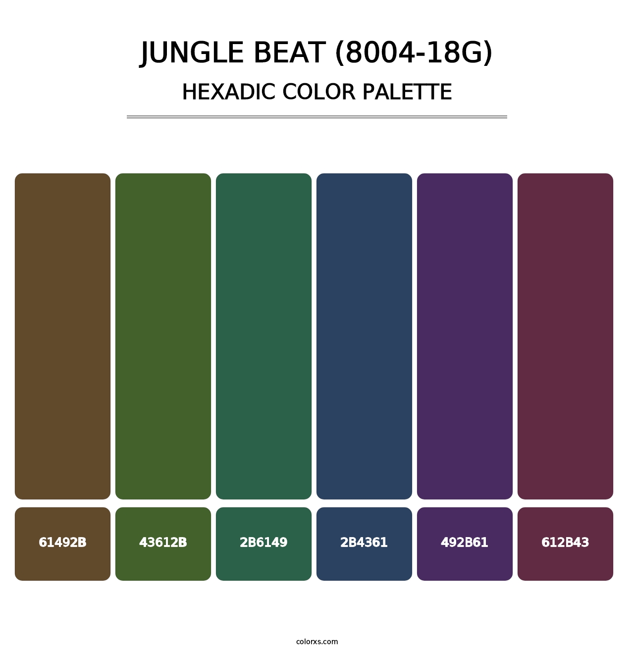 Jungle Beat (8004-18G) - Hexadic Color Palette