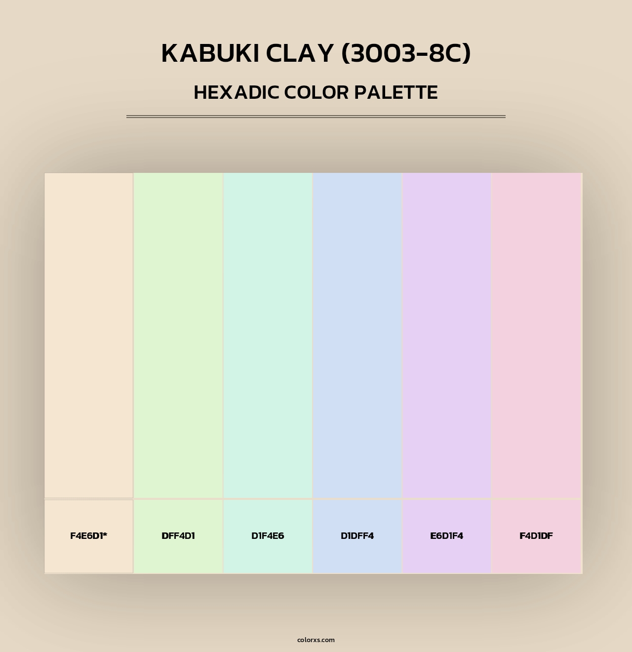 Kabuki Clay (3003-8C) - Hexadic Color Palette