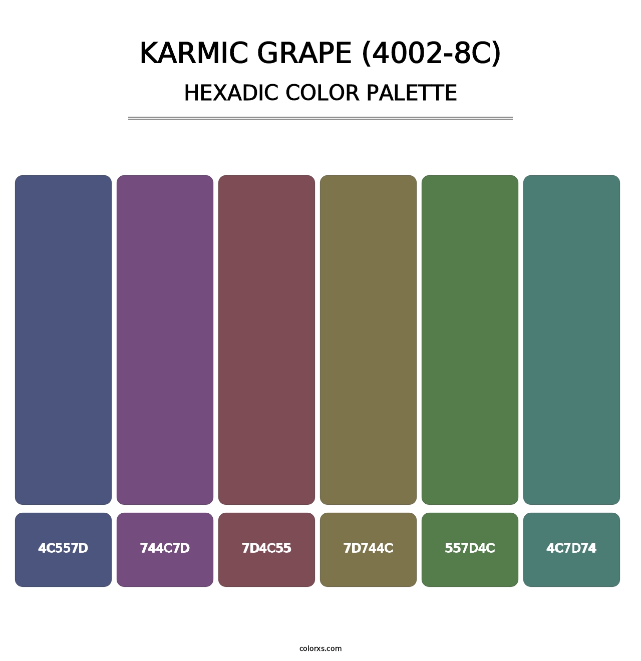 Karmic Grape (4002-8C) - Hexadic Color Palette