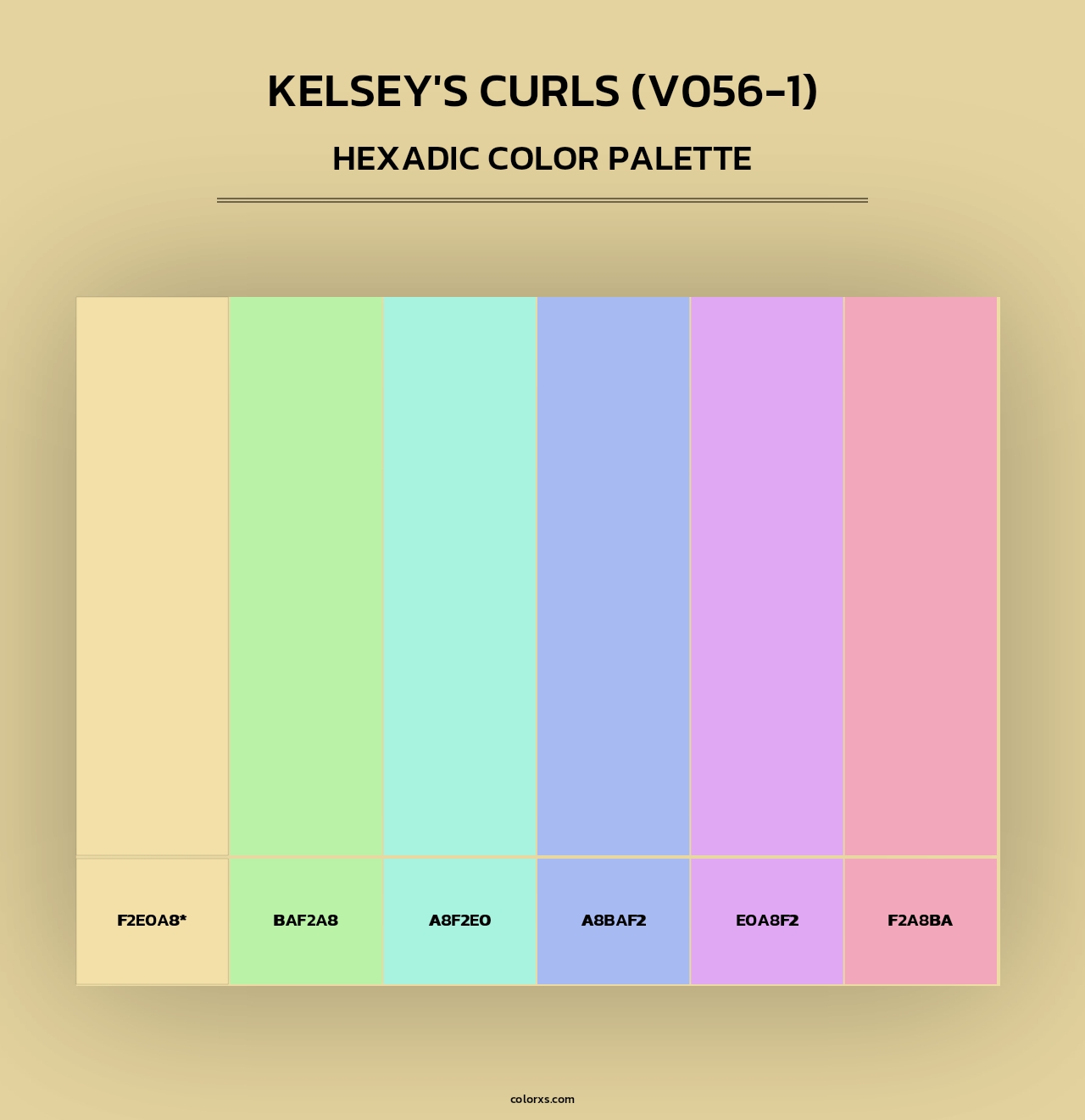 Kelsey's Curls (V056-1) - Hexadic Color Palette