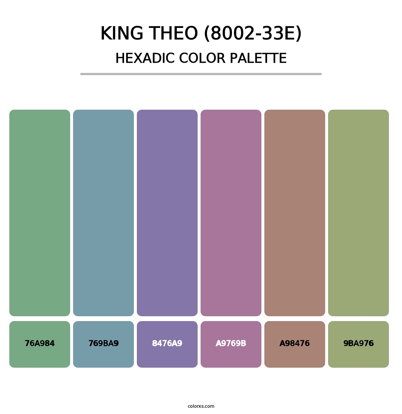 King Theo (8002-33E) - Hexadic Color Palette