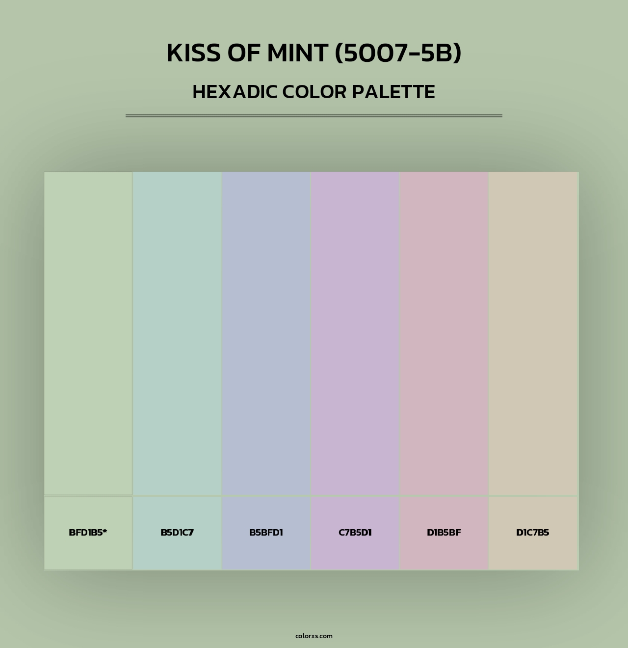 Kiss of Mint (5007-5B) - Hexadic Color Palette