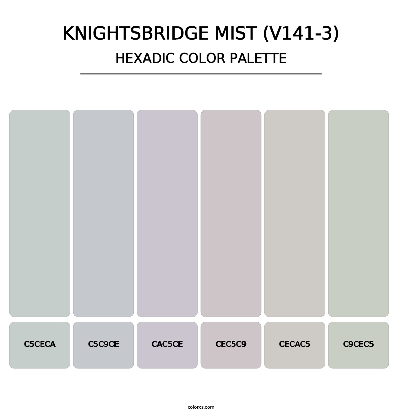 Knightsbridge Mist (V141-3) - Hexadic Color Palette