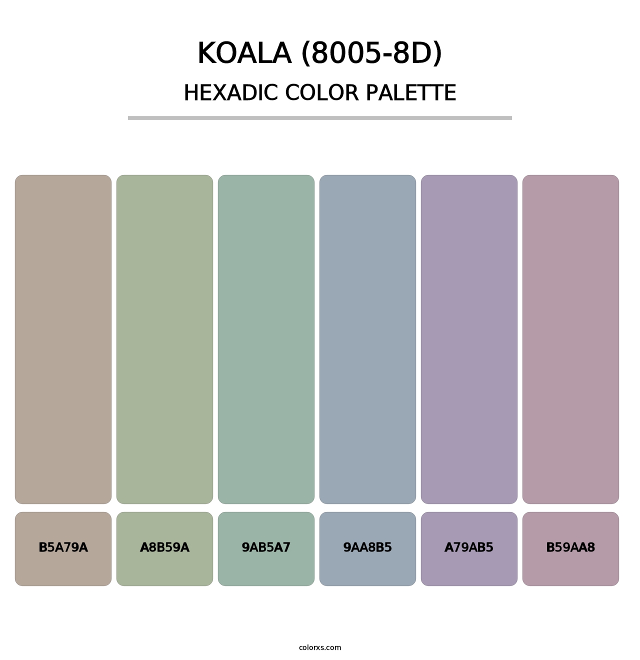 Koala (8005-8D) - Hexadic Color Palette