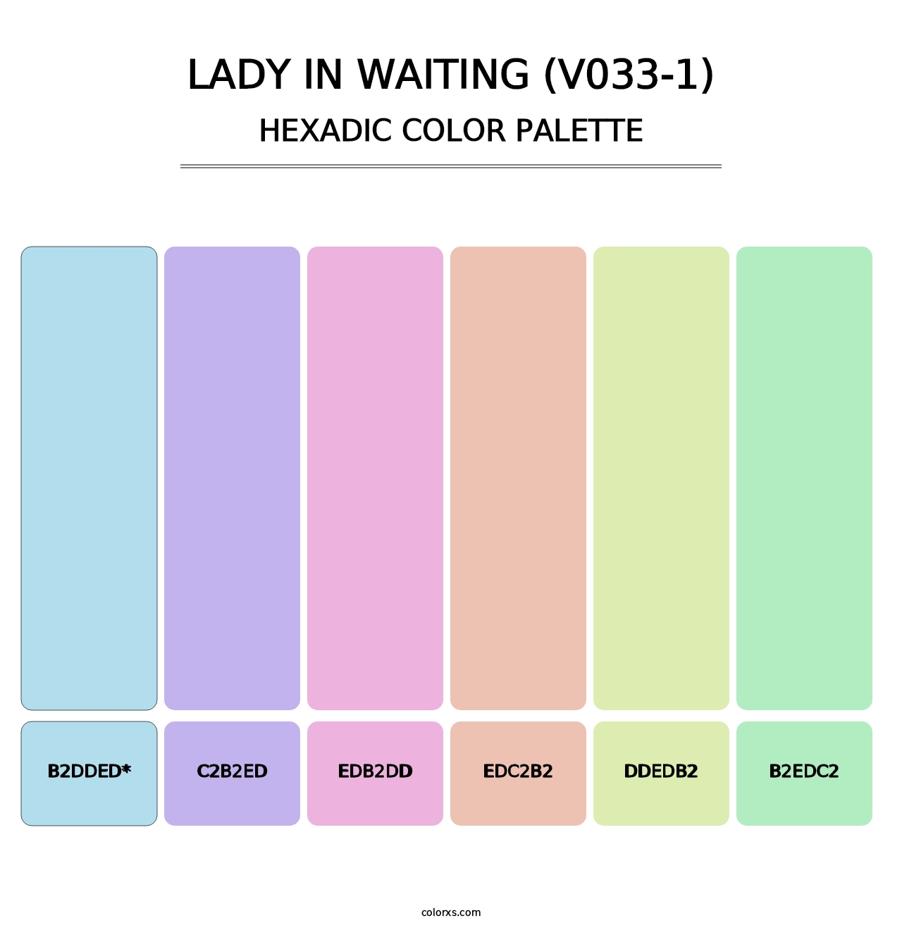 Lady in Waiting (V033-1) - Hexadic Color Palette