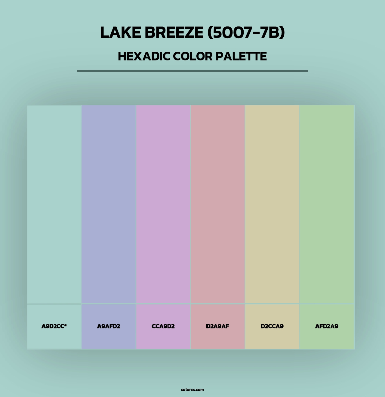 Lake Breeze (5007-7B) - Hexadic Color Palette