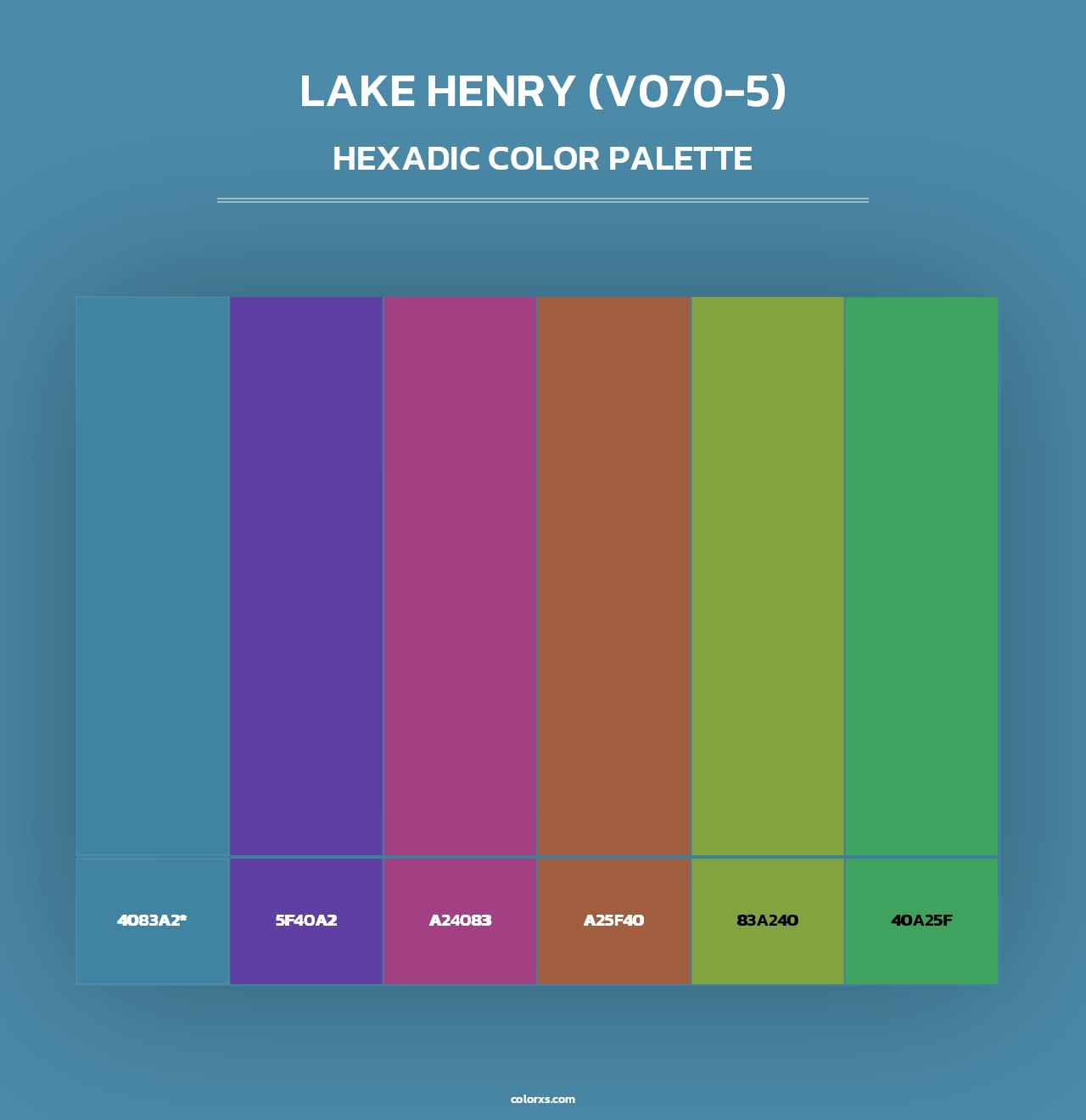 Lake Henry (V070-5) - Hexadic Color Palette