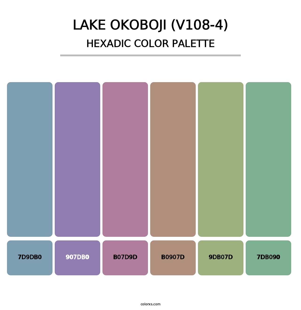 Lake Okoboji (V108-4) - Hexadic Color Palette