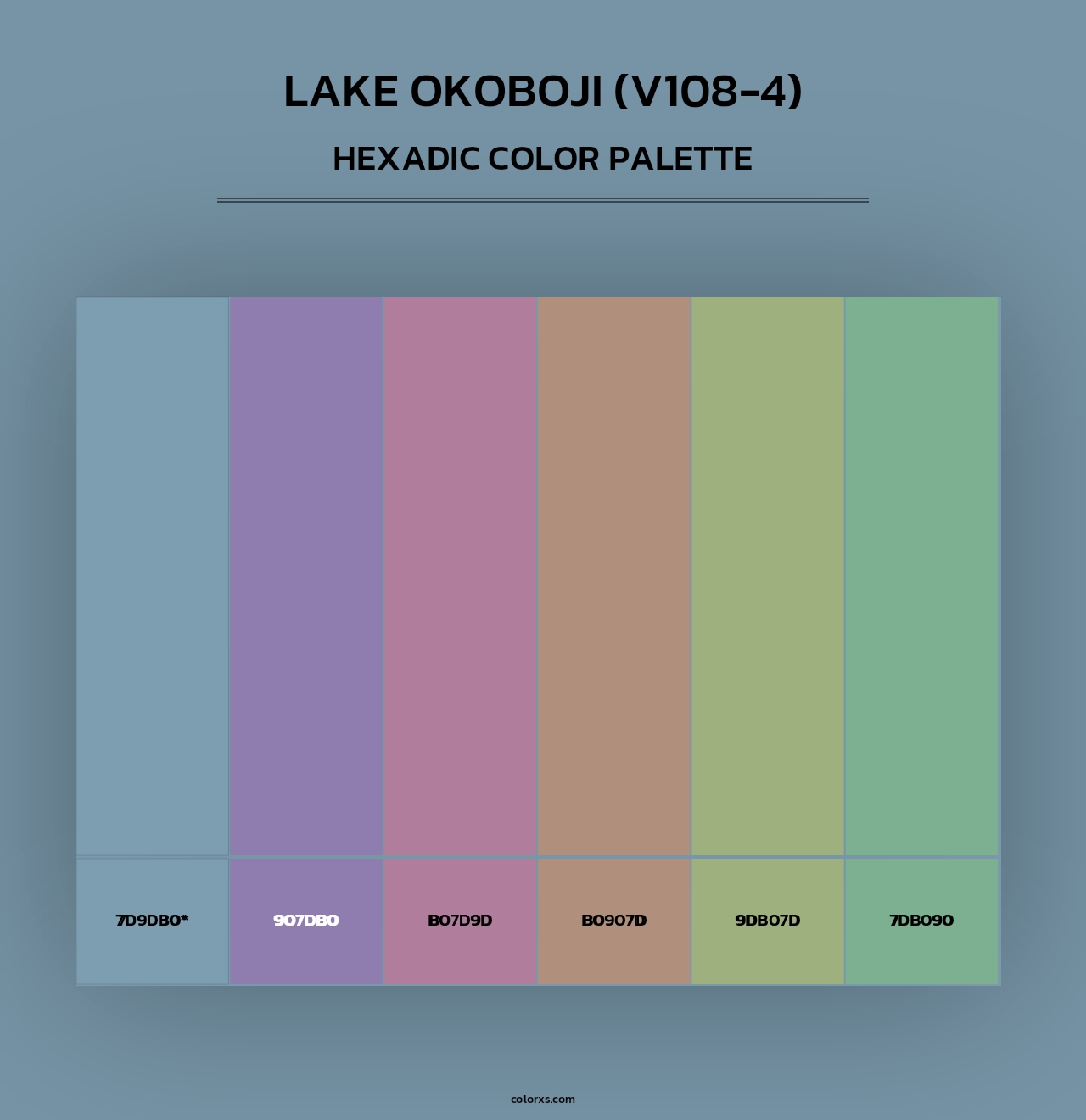Lake Okoboji (V108-4) - Hexadic Color Palette