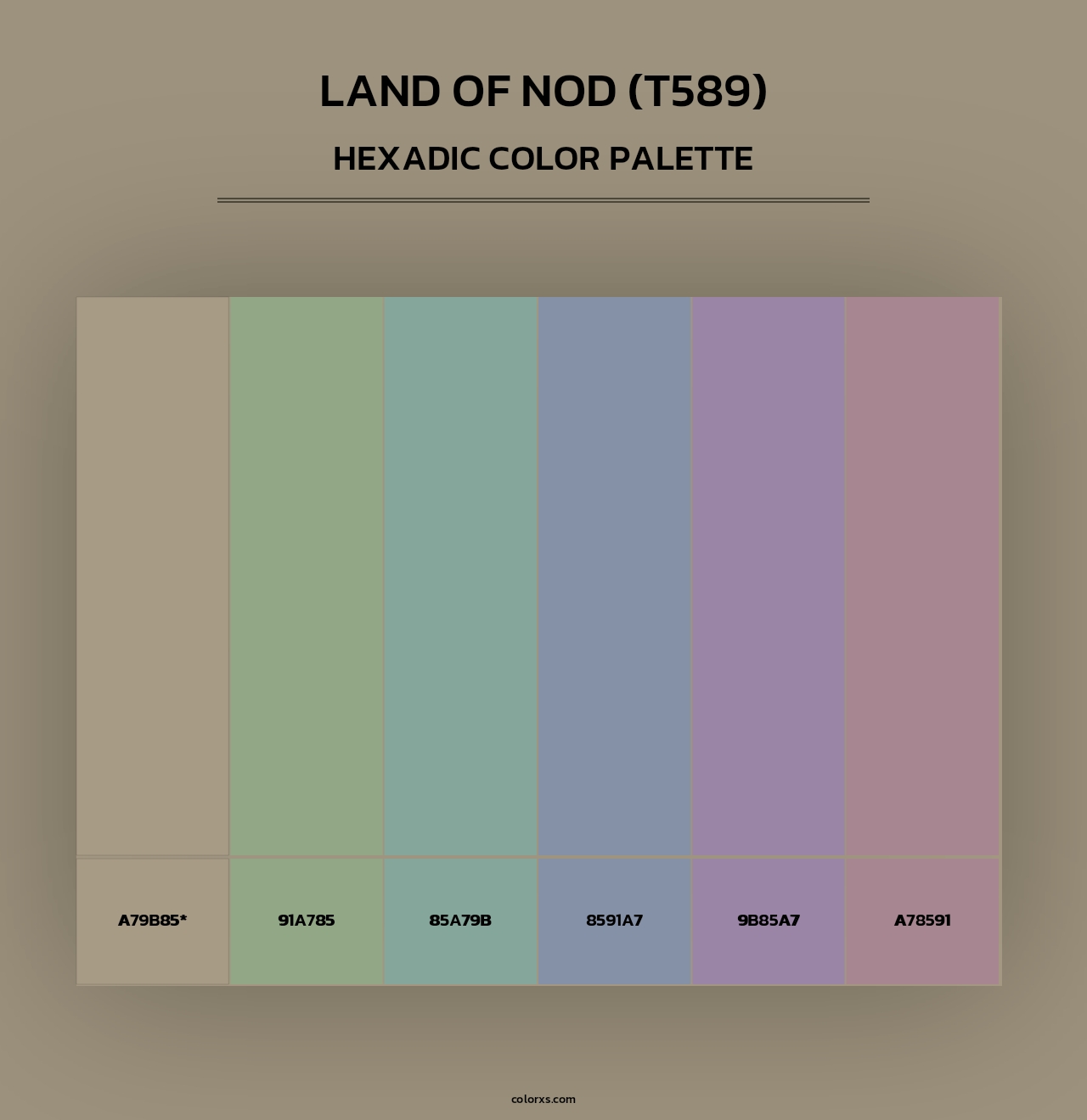 Land of Nod (T589) - Hexadic Color Palette