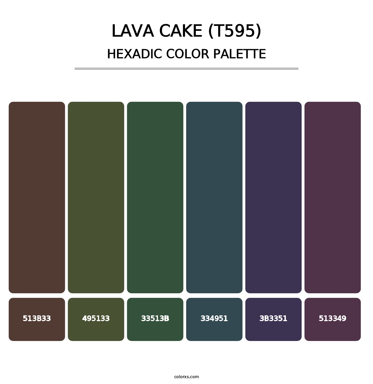 Lava Cake (T595) - Hexadic Color Palette