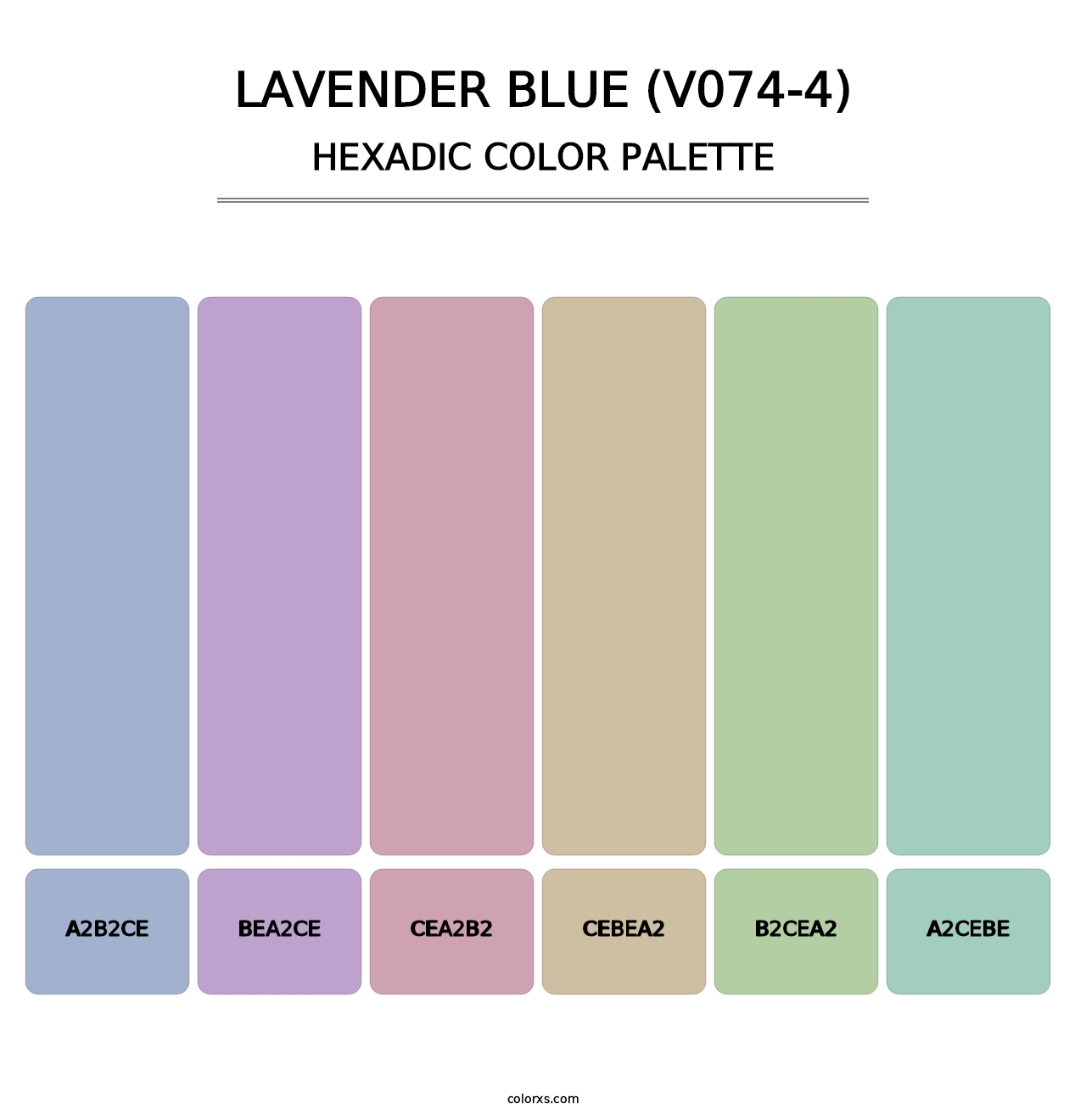 Lavender Blue (V074-4) - Hexadic Color Palette