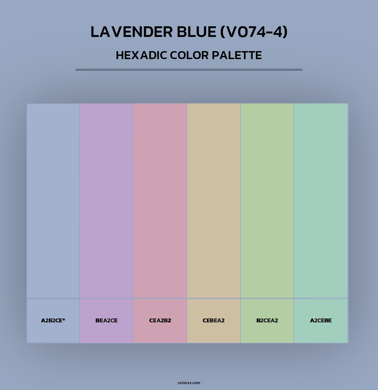 Lavender Blue (V074-4) - Hexadic Color Palette