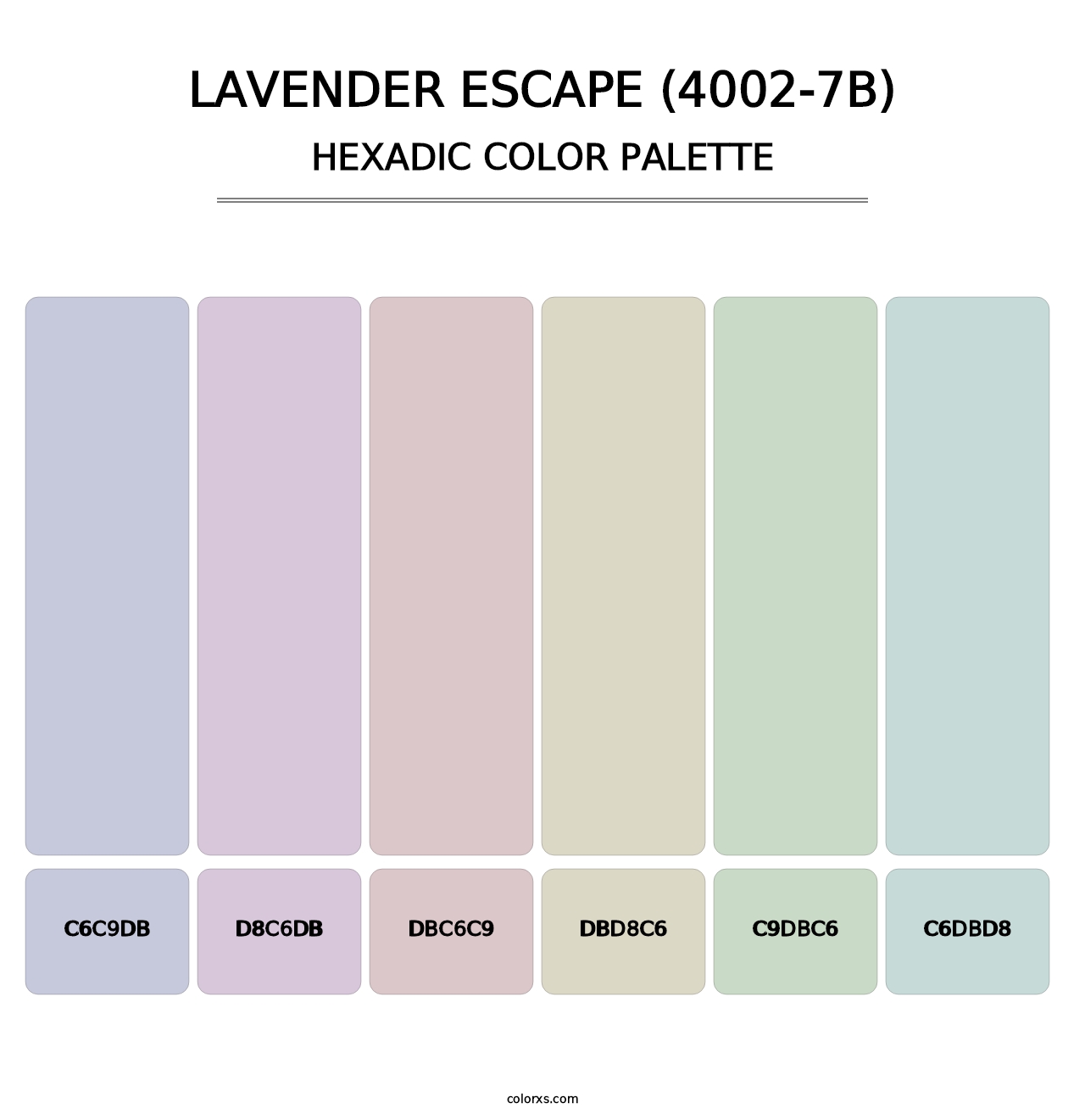 Lavender Escape (4002-7B) - Hexadic Color Palette