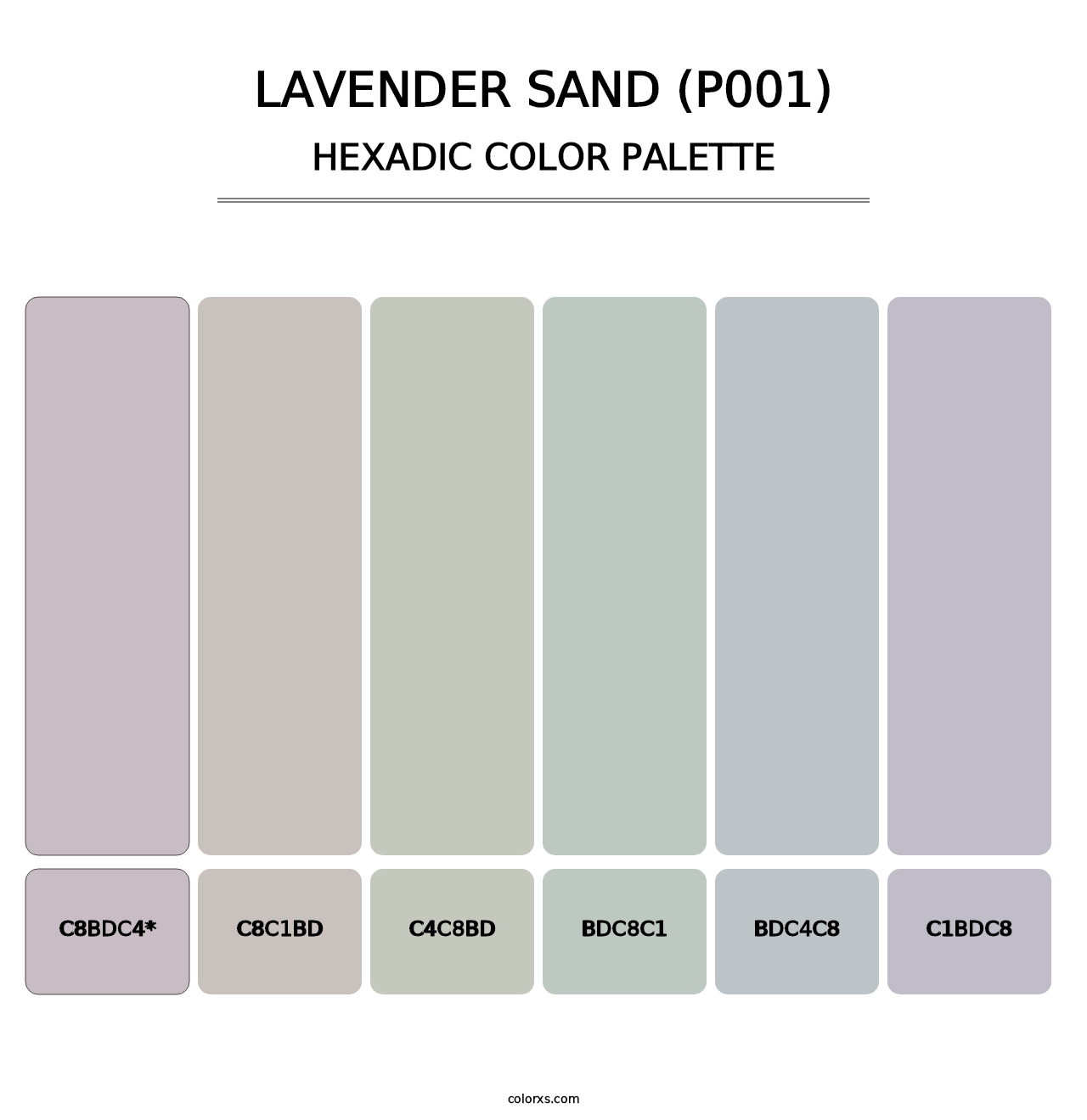 Lavender Sand (P001) - Hexadic Color Palette