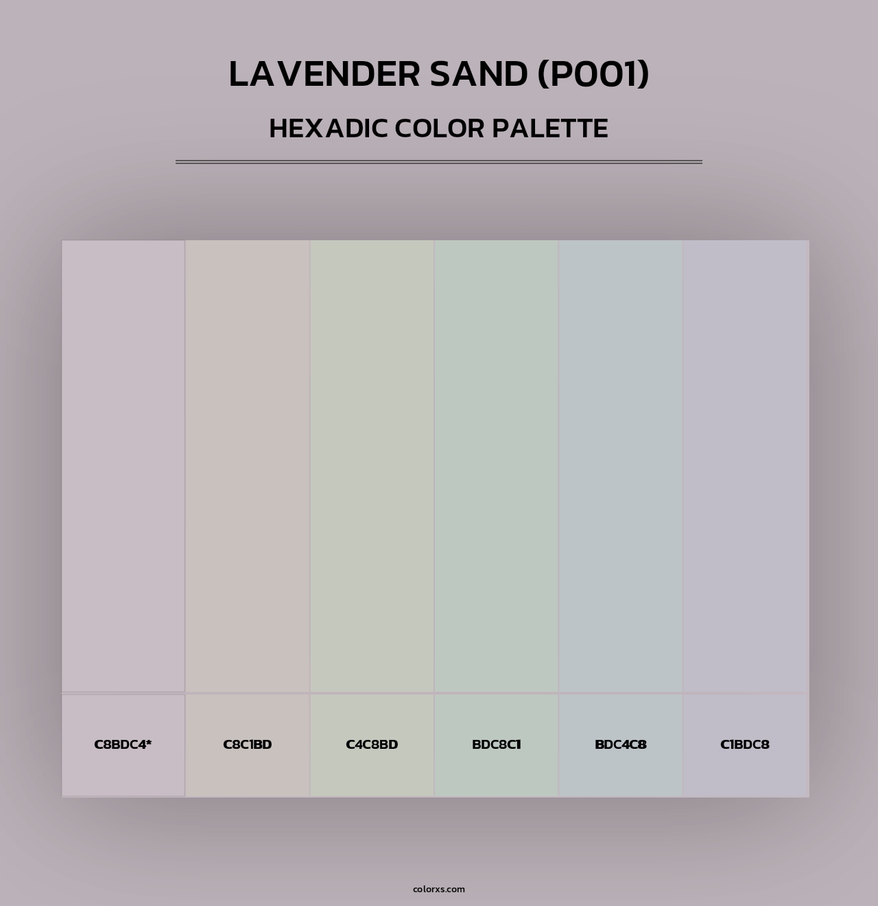 Lavender Sand (P001) - Hexadic Color Palette