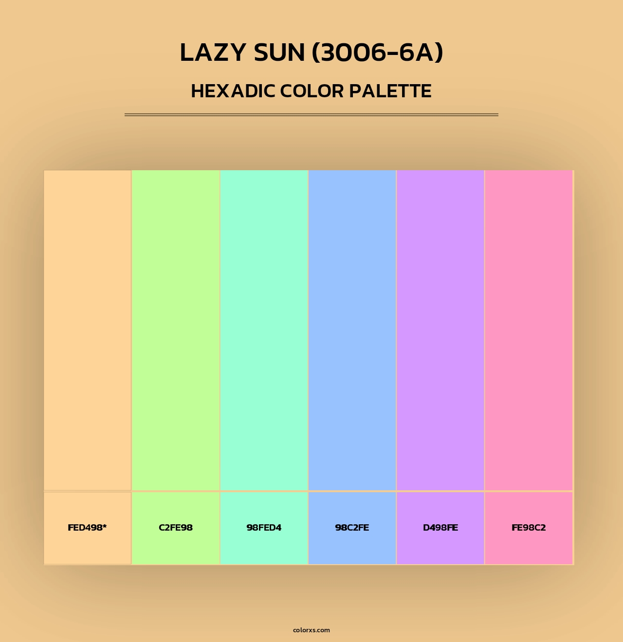 Lazy Sun (3006-6A) - Hexadic Color Palette