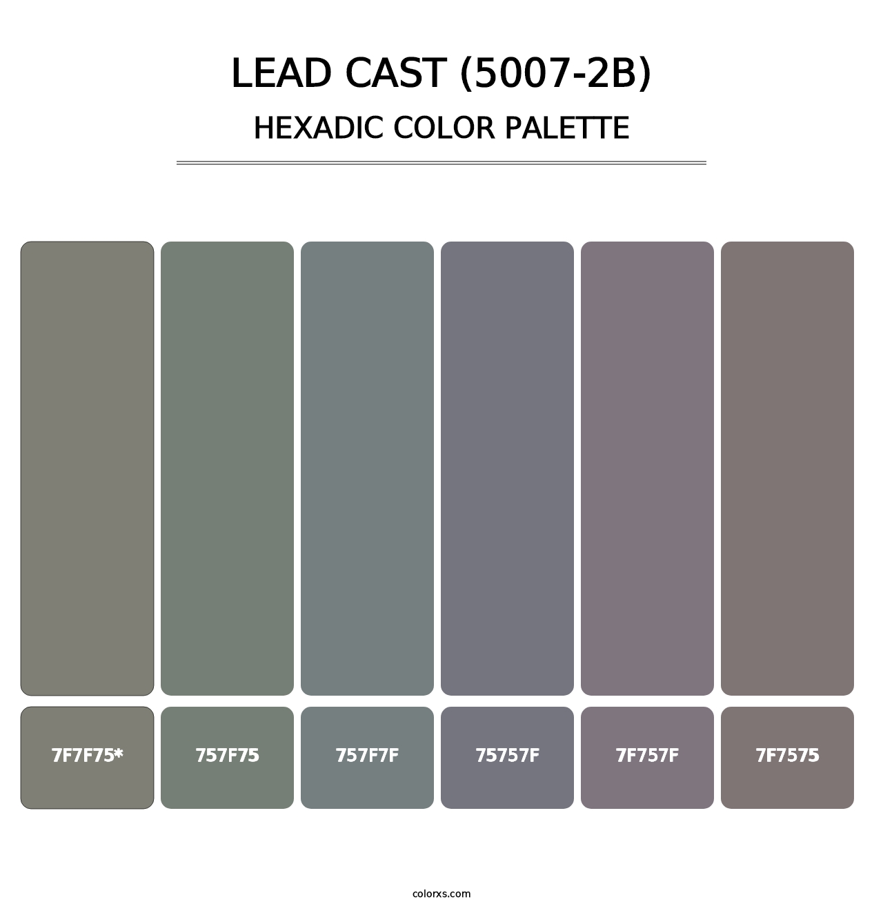 Lead Cast (5007-2B) - Hexadic Color Palette