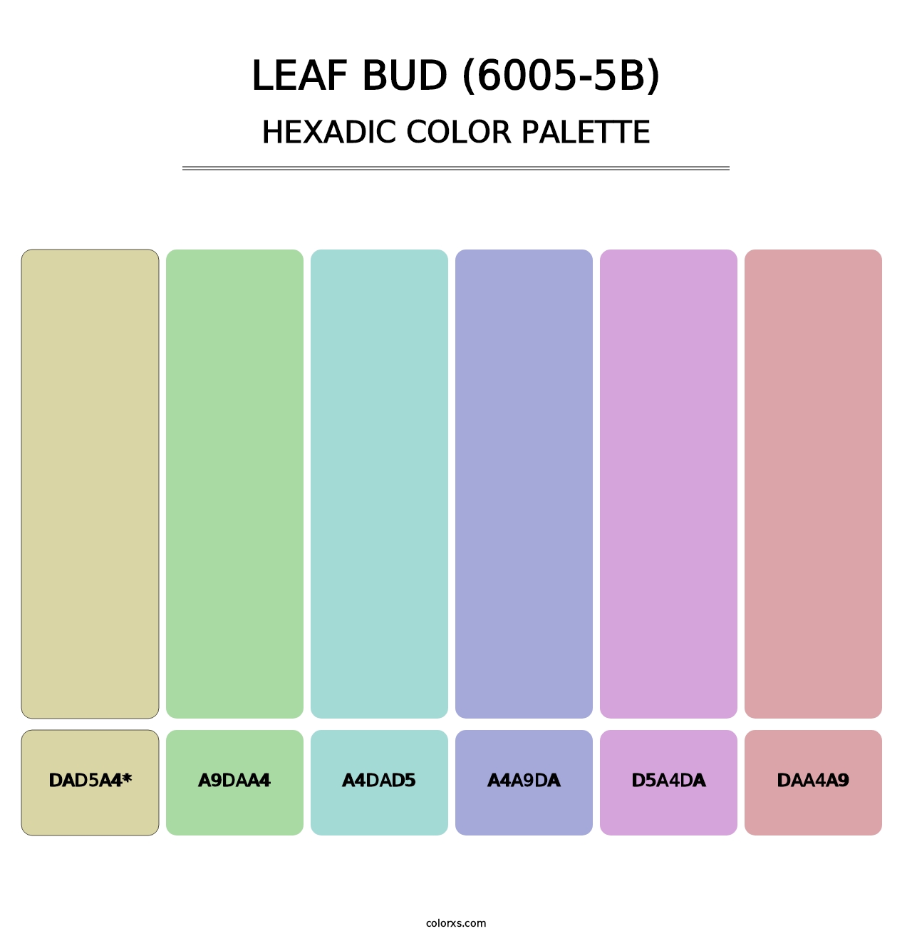 Leaf Bud (6005-5B) - Hexadic Color Palette