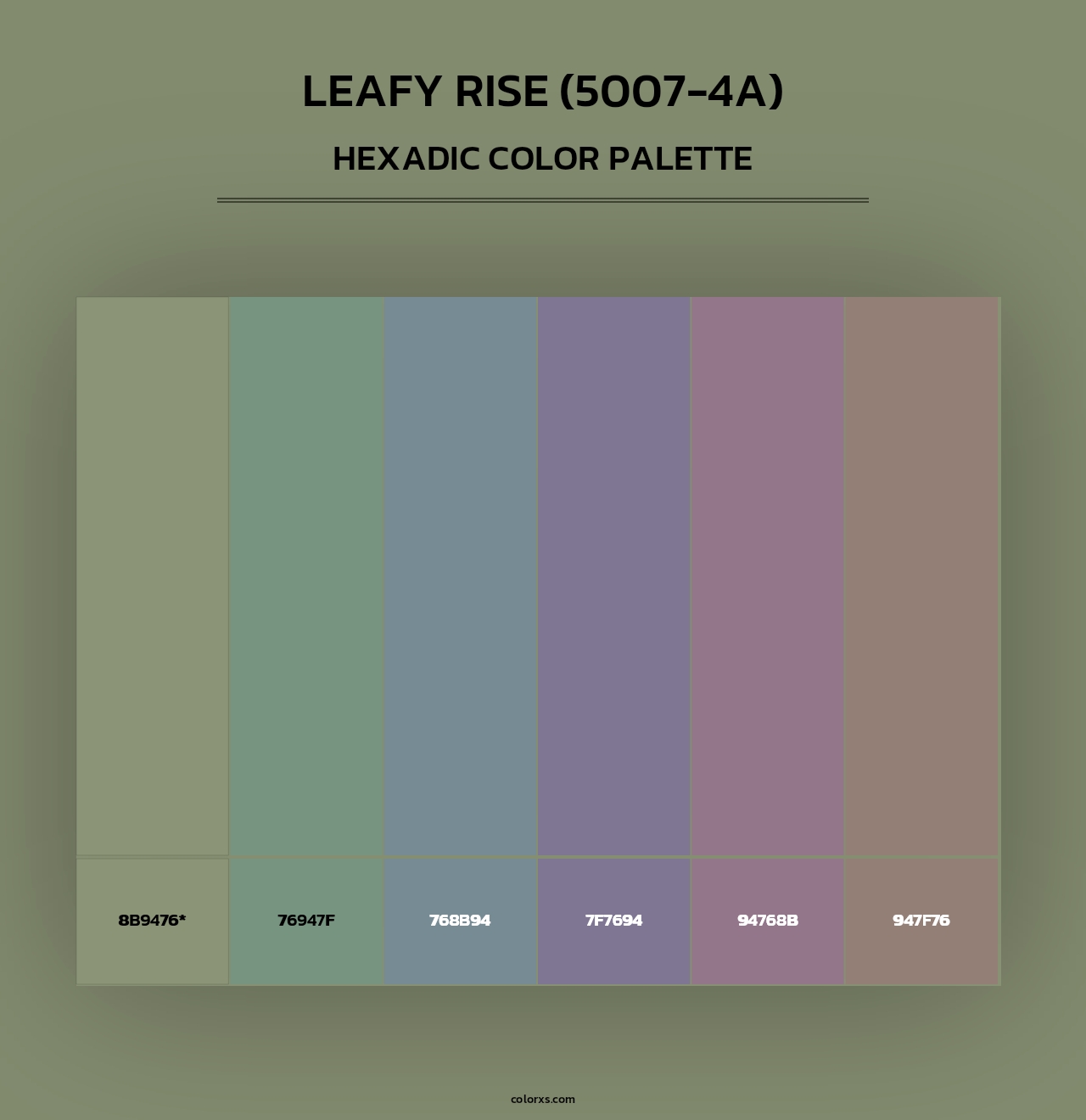Leafy Rise (5007-4A) - Hexadic Color Palette