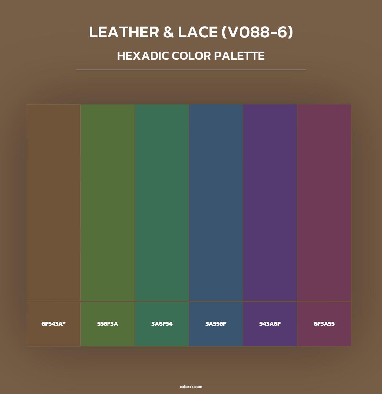 Leather & Lace (V088-6) - Hexadic Color Palette