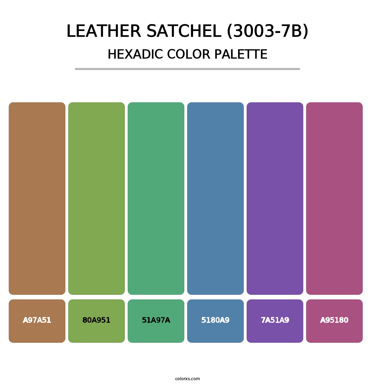 Leather Satchel (3003-7B) - Hexadic Color Palette