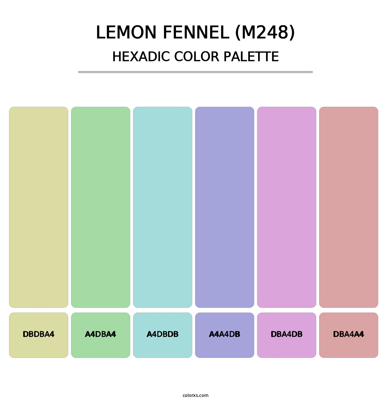 Lemon Fennel (M248) - Hexadic Color Palette