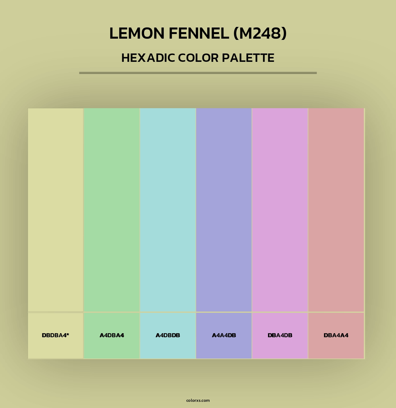Lemon Fennel (M248) - Hexadic Color Palette