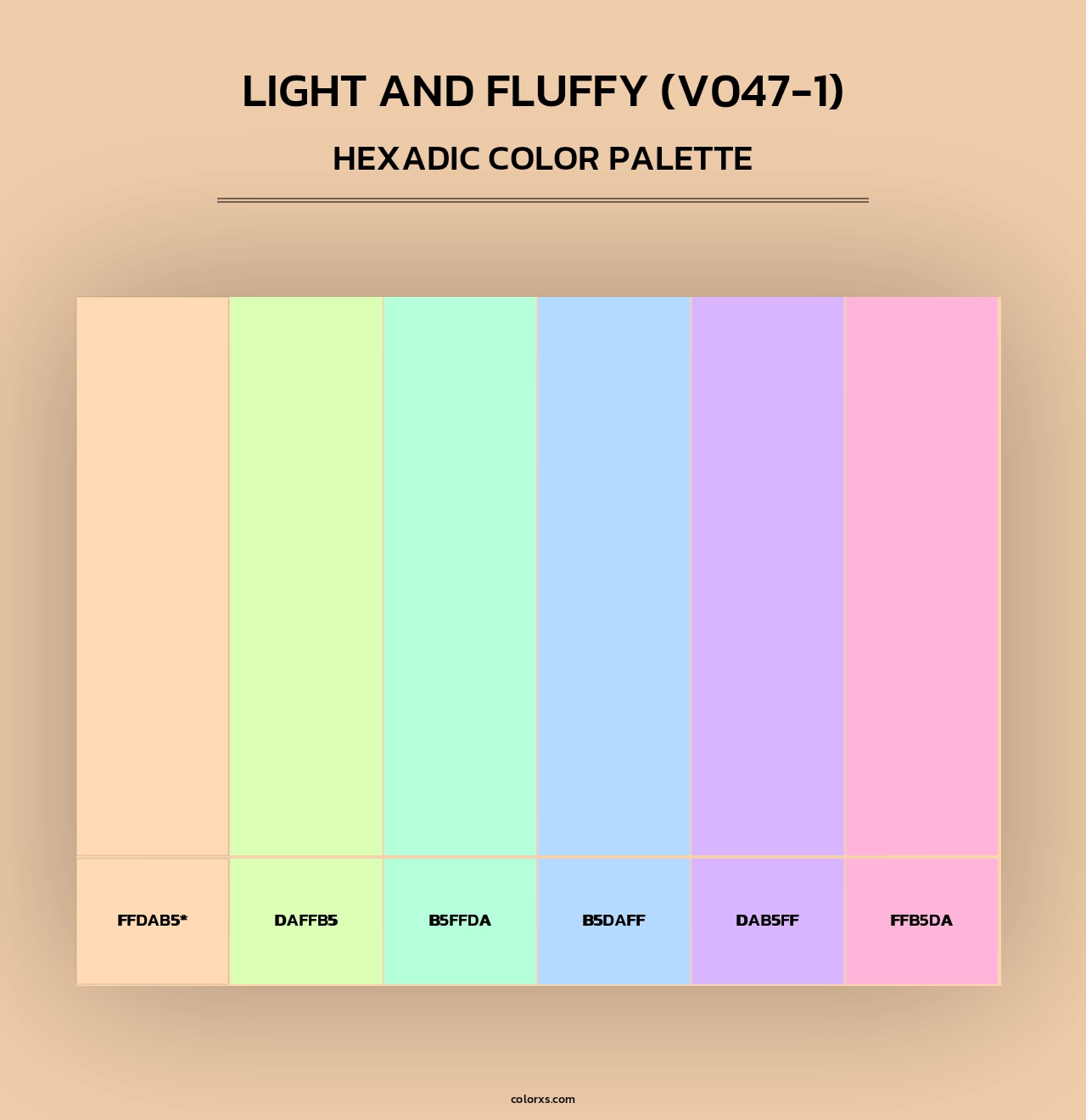 Light and Fluffy (V047-1) - Hexadic Color Palette