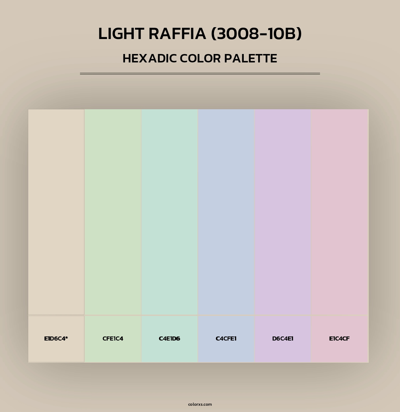 Light Raffia (3008-10B) - Hexadic Color Palette