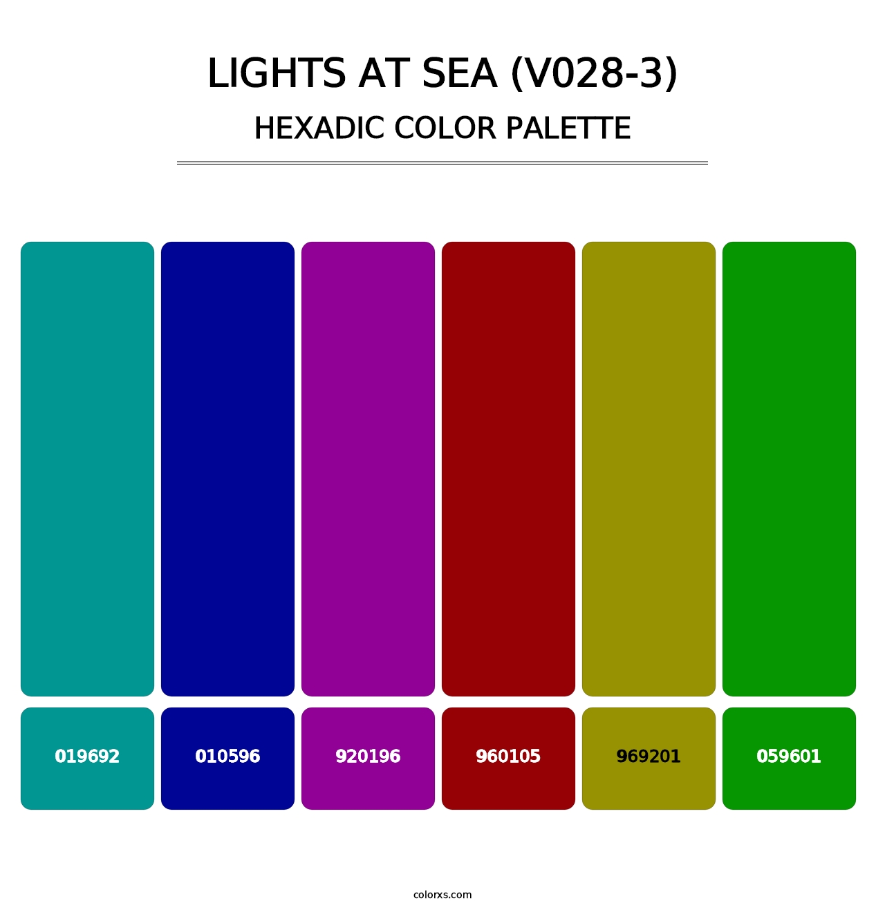 Lights at Sea (V028-3) - Hexadic Color Palette
