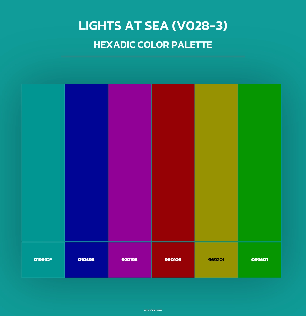 Lights at Sea (V028-3) - Hexadic Color Palette
