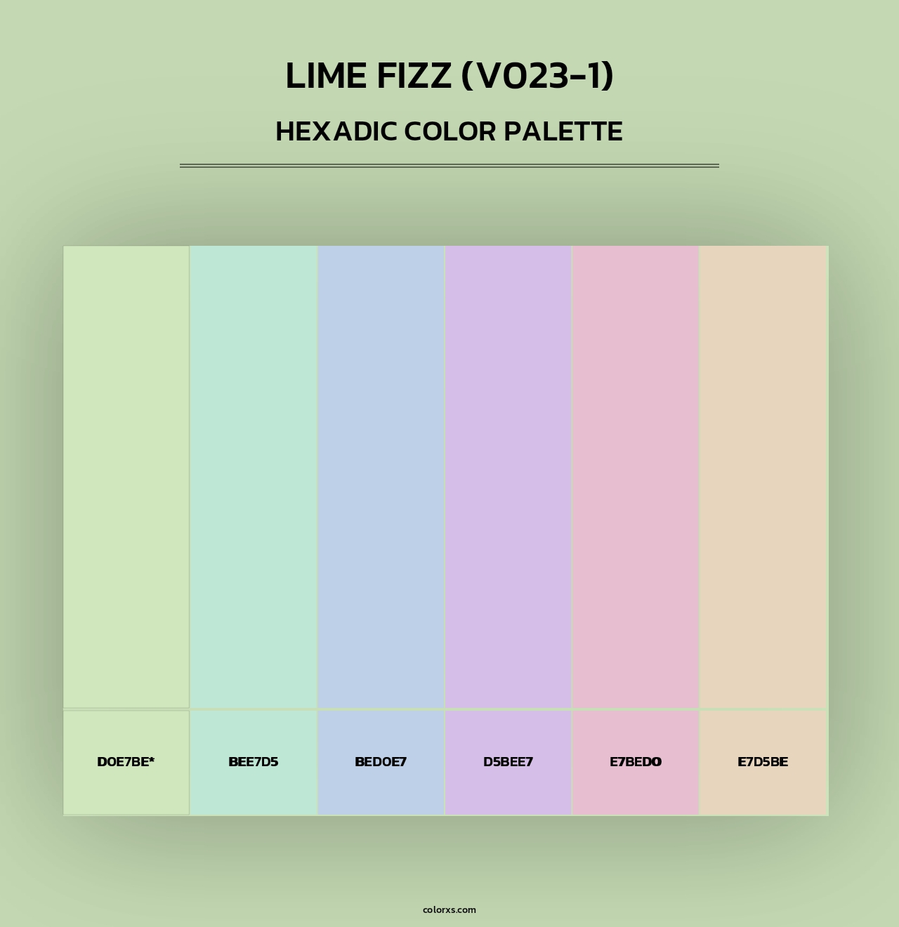 Lime Fizz (V023-1) - Hexadic Color Palette