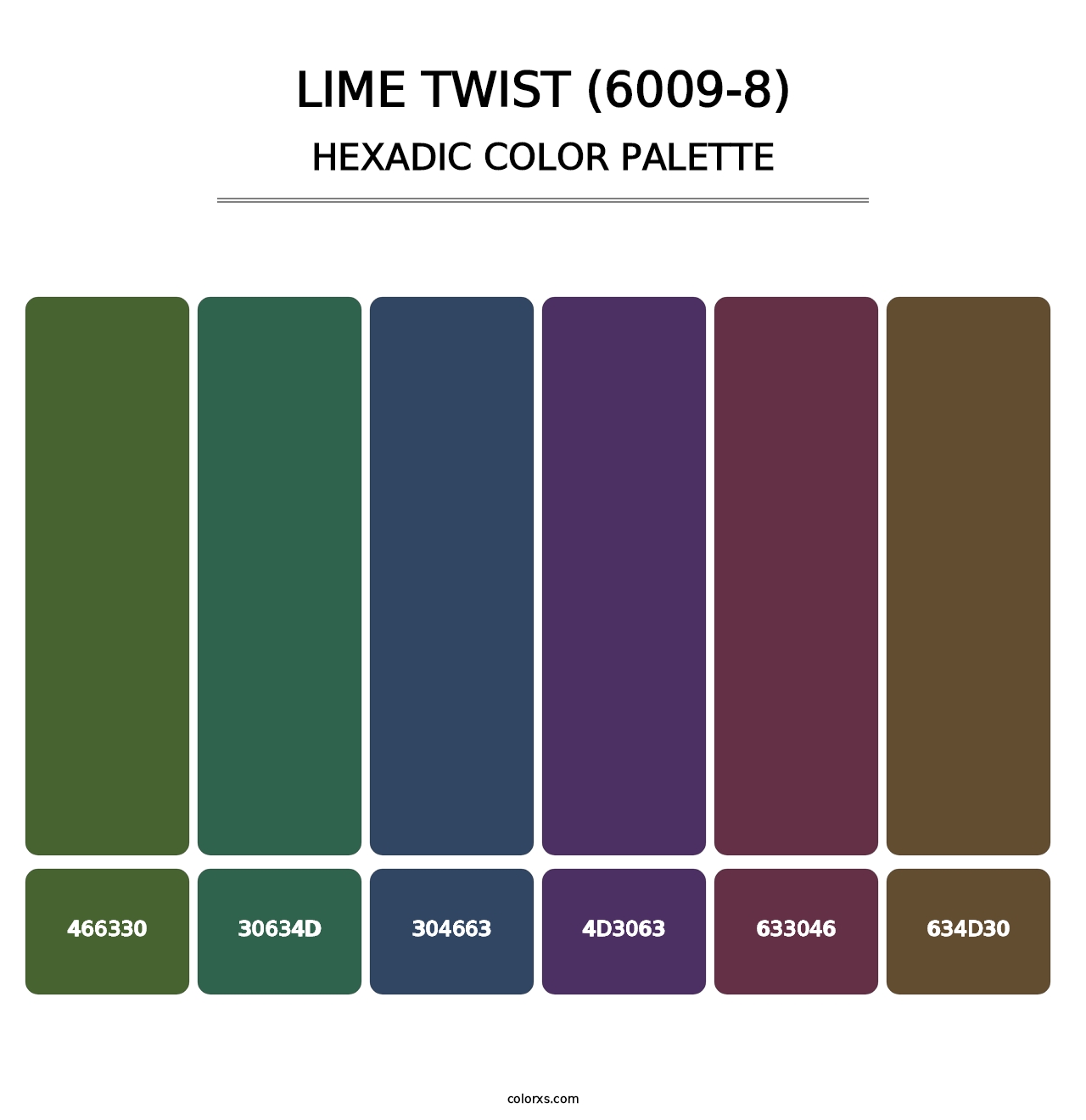 Lime Twist (6009-8) - Hexadic Color Palette