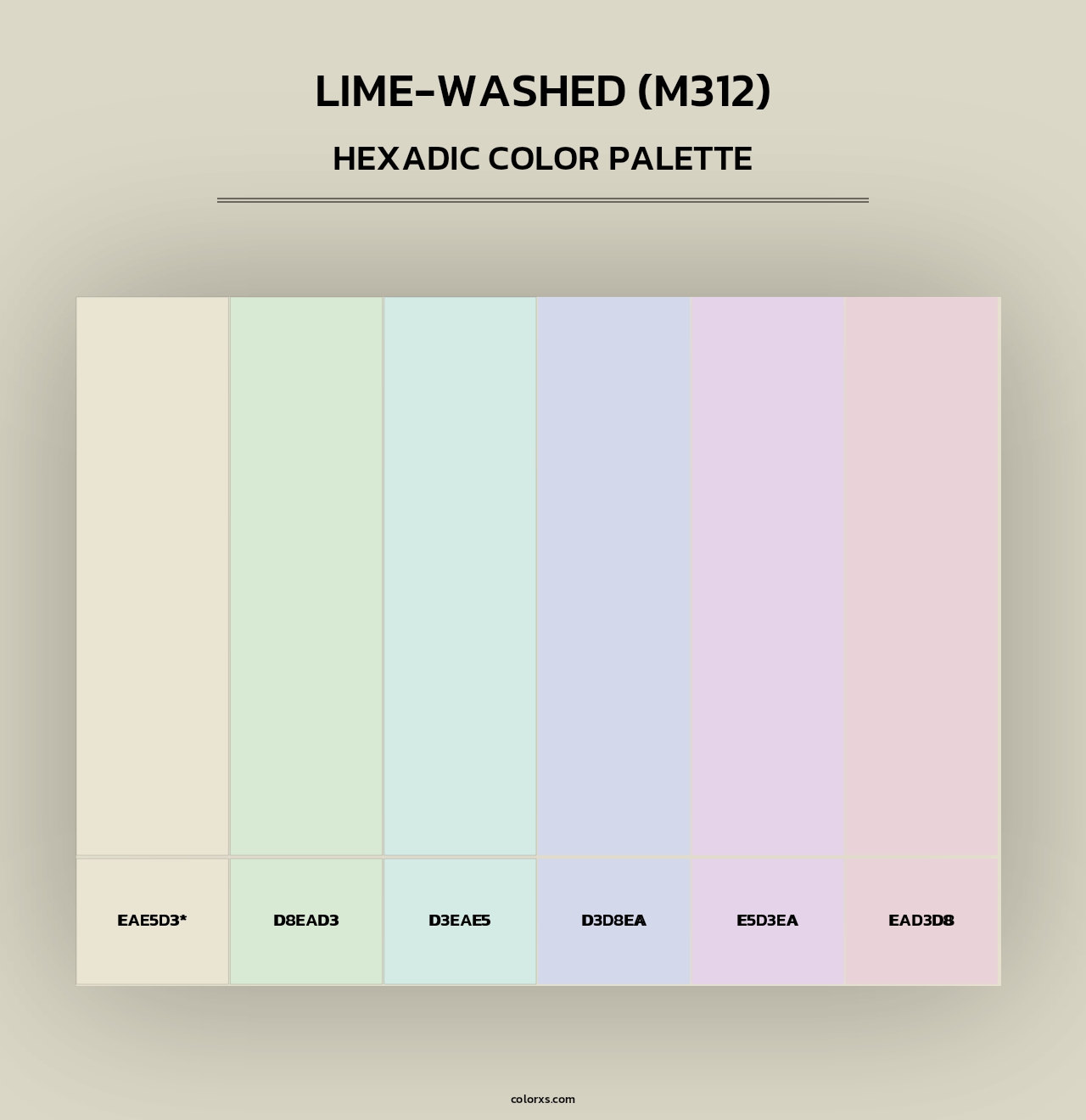 Lime-Washed (M312) - Hexadic Color Palette