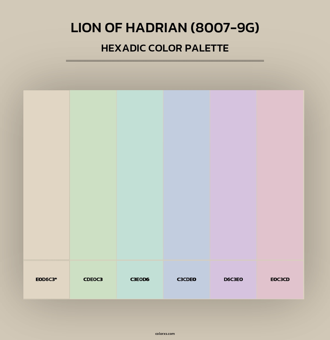 Lion of Hadrian (8007-9G) - Hexadic Color Palette