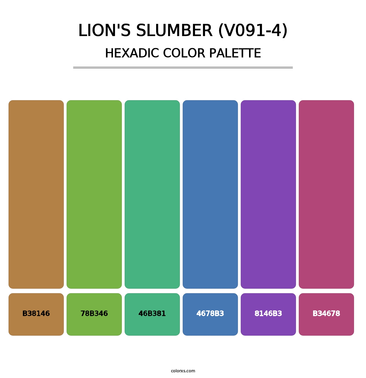 Lion's Slumber (V091-4) - Hexadic Color Palette