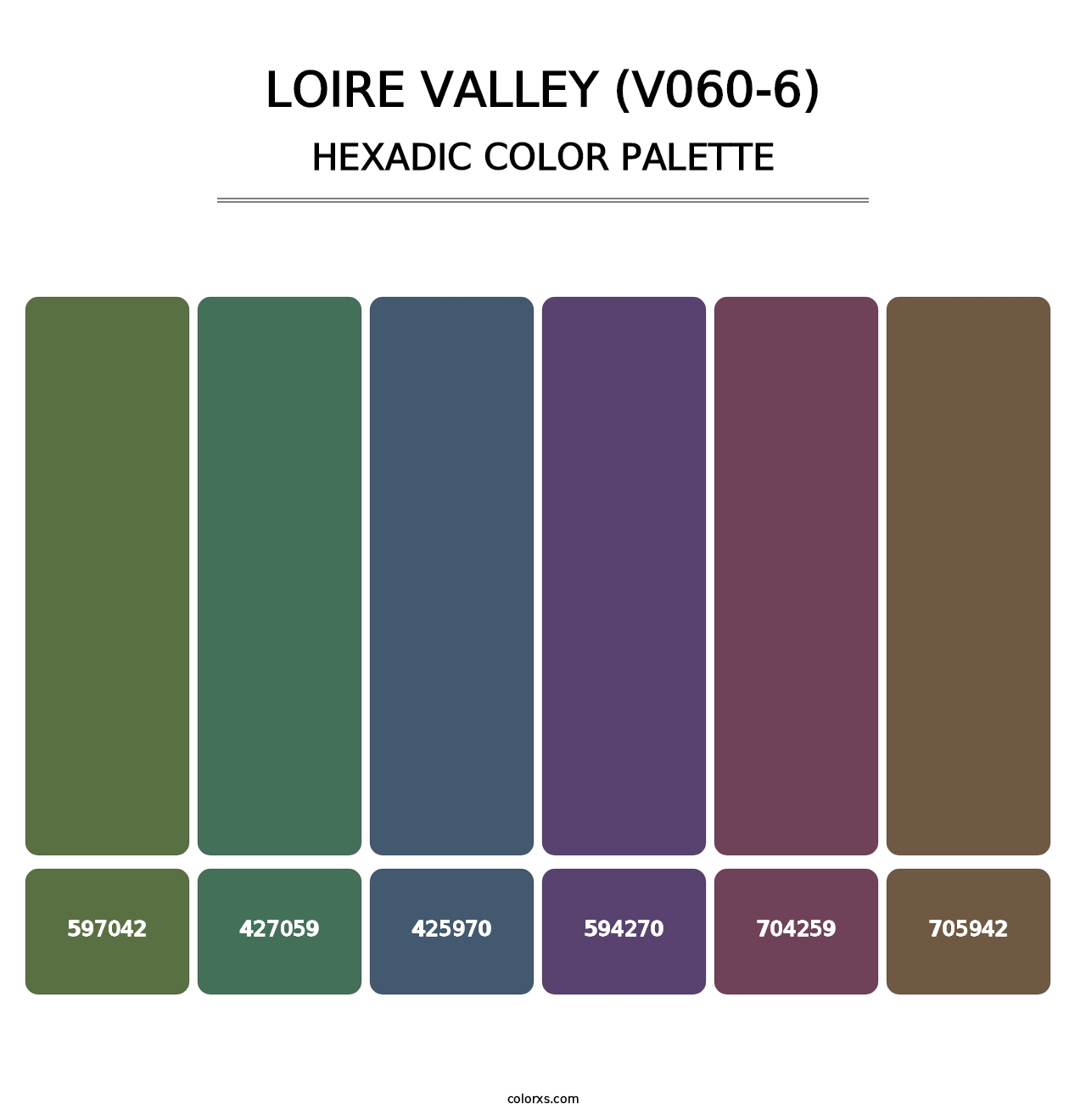 Loire Valley (V060-6) - Hexadic Color Palette