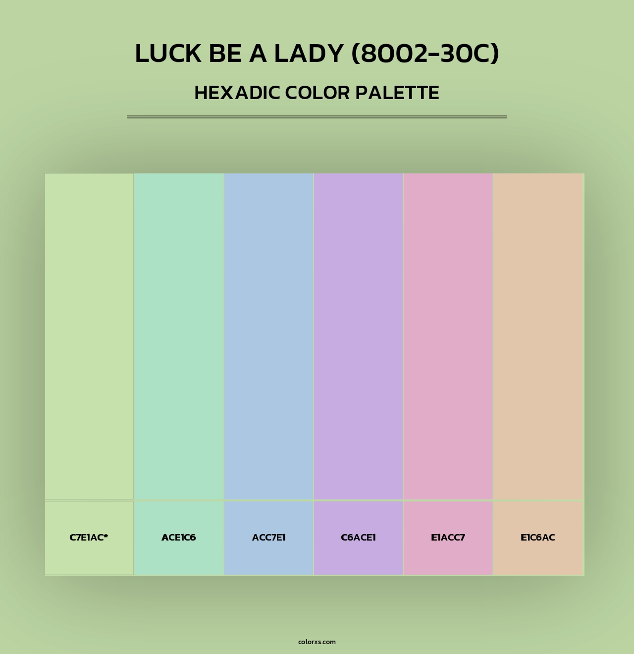 Luck Be a Lady (8002-30C) - Hexadic Color Palette