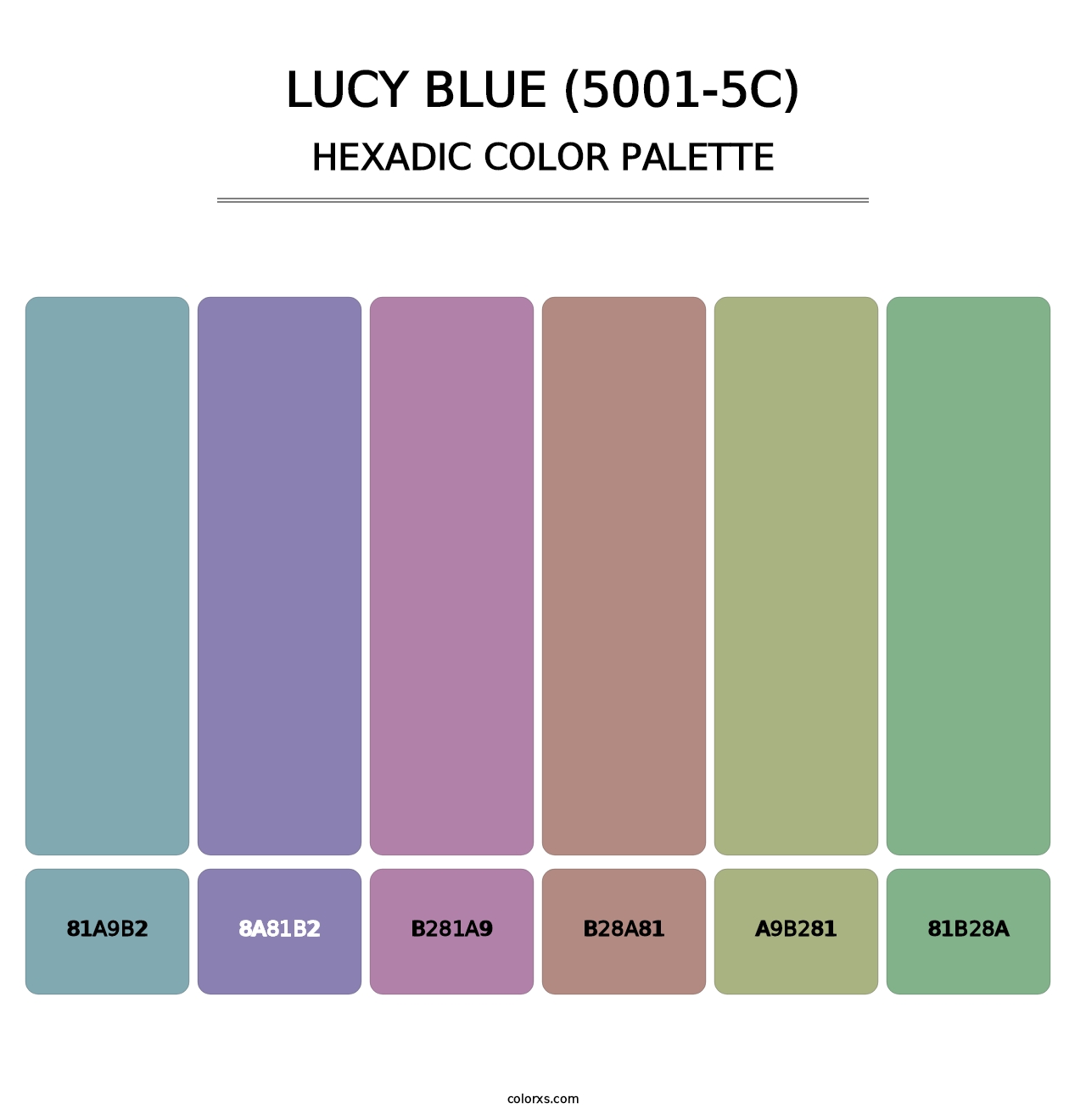 Lucy Blue (5001-5C) - Hexadic Color Palette