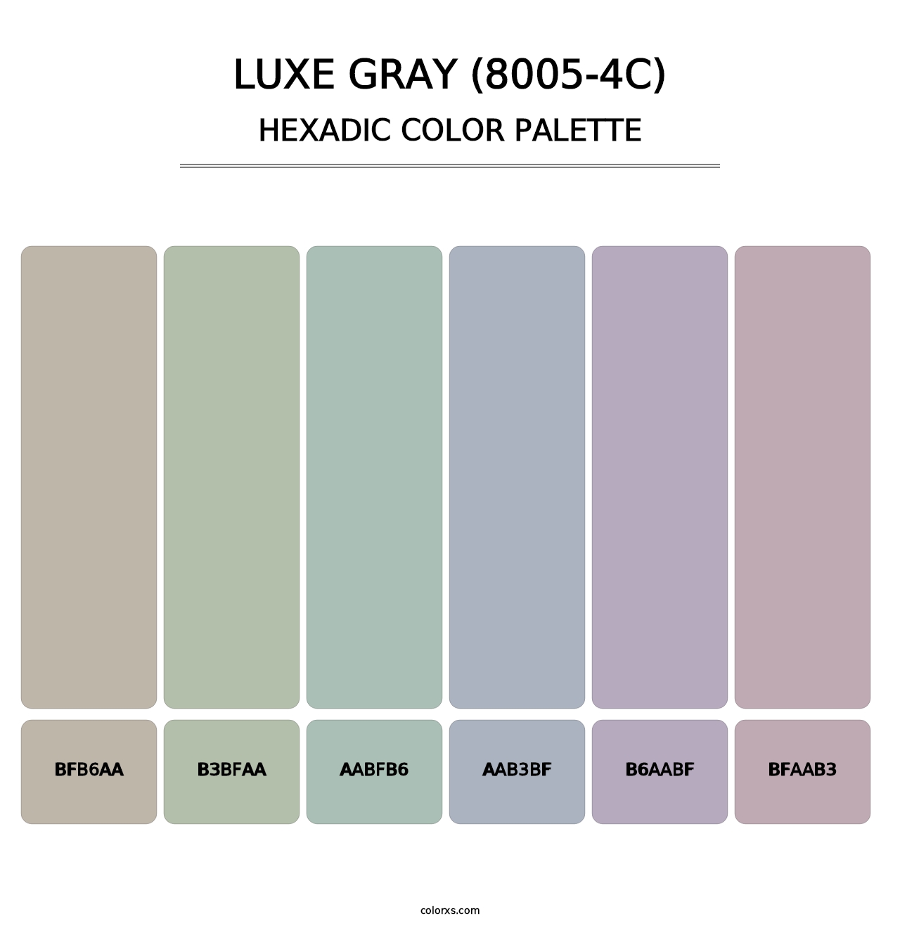 Luxe Gray (8005-4C) - Hexadic Color Palette