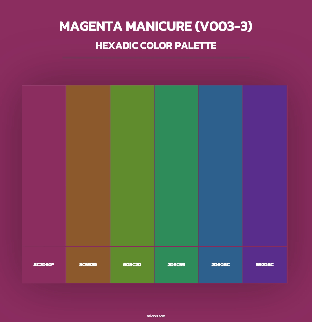 Magenta Manicure (V003-3) - Hexadic Color Palette