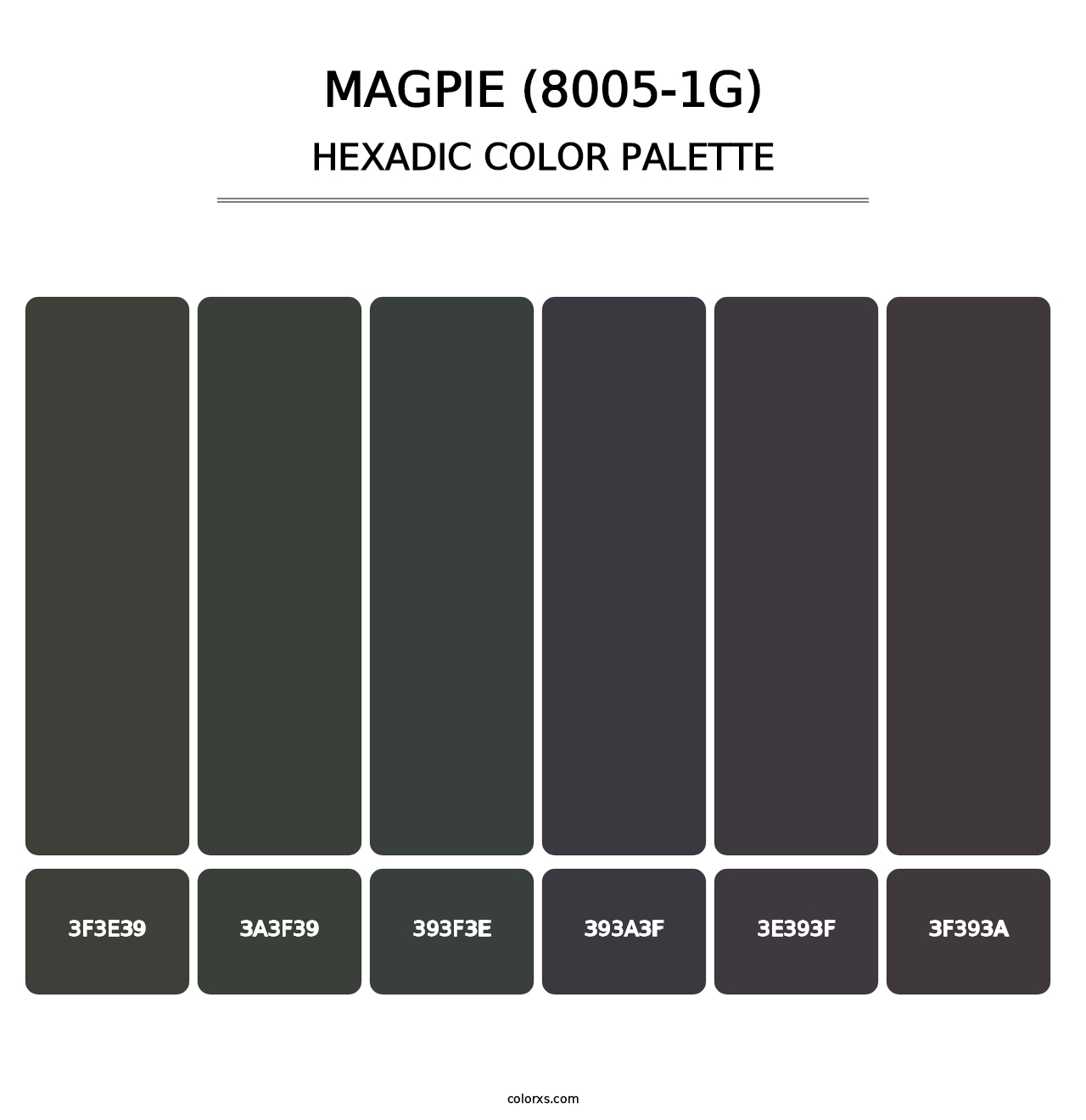 Magpie (8005-1G) - Hexadic Color Palette