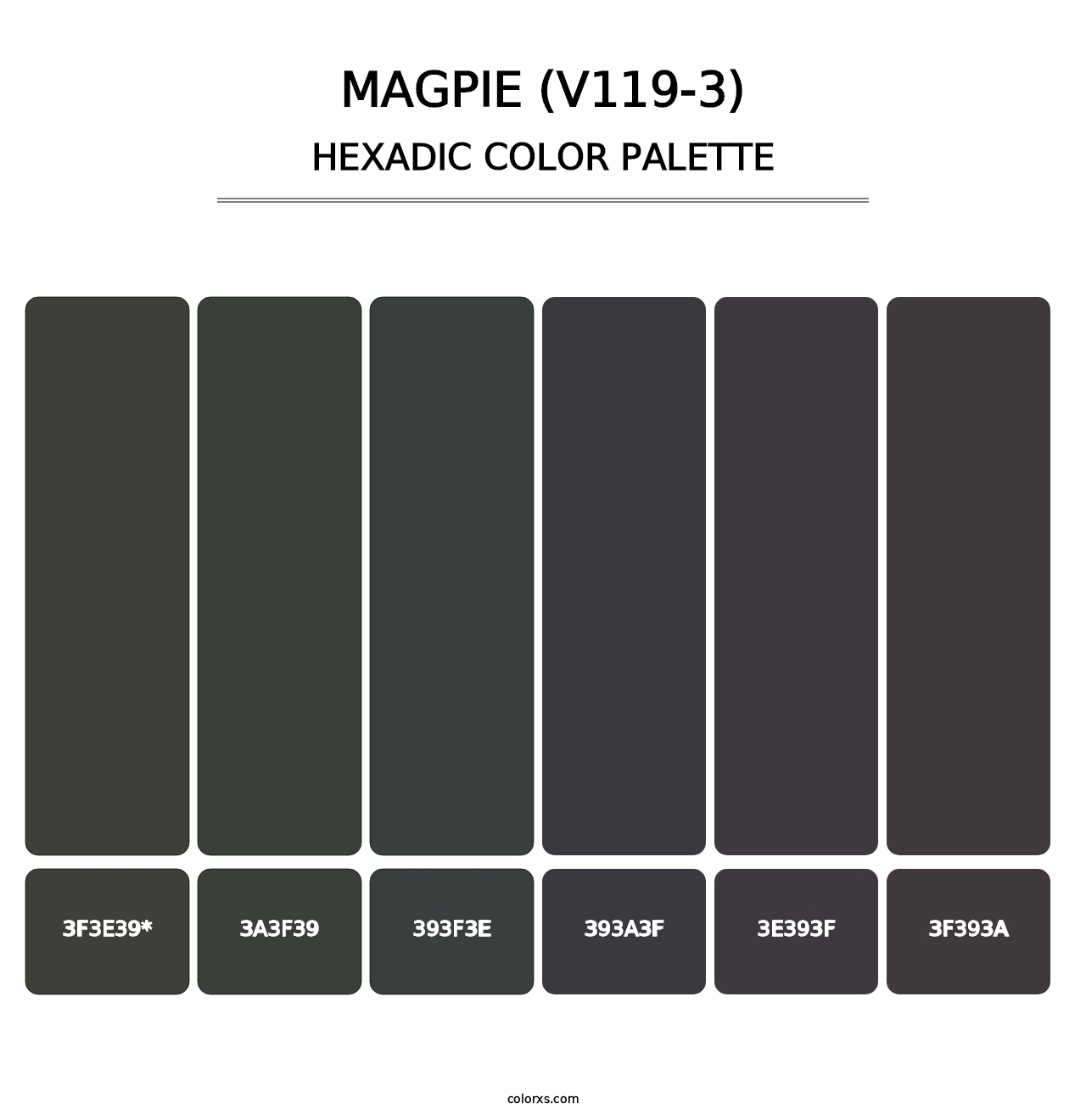 Magpie (V119-3) - Hexadic Color Palette