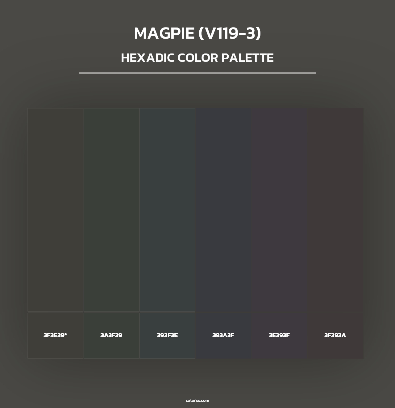 Magpie (V119-3) - Hexadic Color Palette